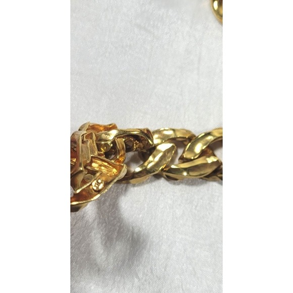 Joanna Laura Constantine 18k Plated Wave Chain Baroque Cultured Pearl Necklace - Picture 4 of 5